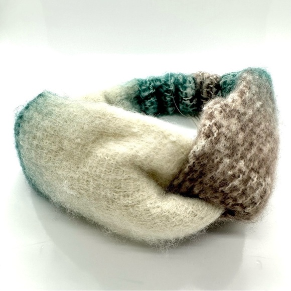 Soft Brushed Knit Stretchy Headband Turban Tri-Color - Picture 1 of 5
